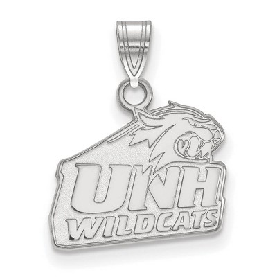 Black Bow Jewelry 14k White Gold New Hampshire Wildcats NCAA Small Pendant
