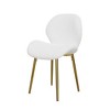 NicBex Set of 2 Velvet Dining Chair with Metal Legs and Comfortable Backrest,Upholstered Armless Chairs for Kitchen,Living Room - 4 of 4