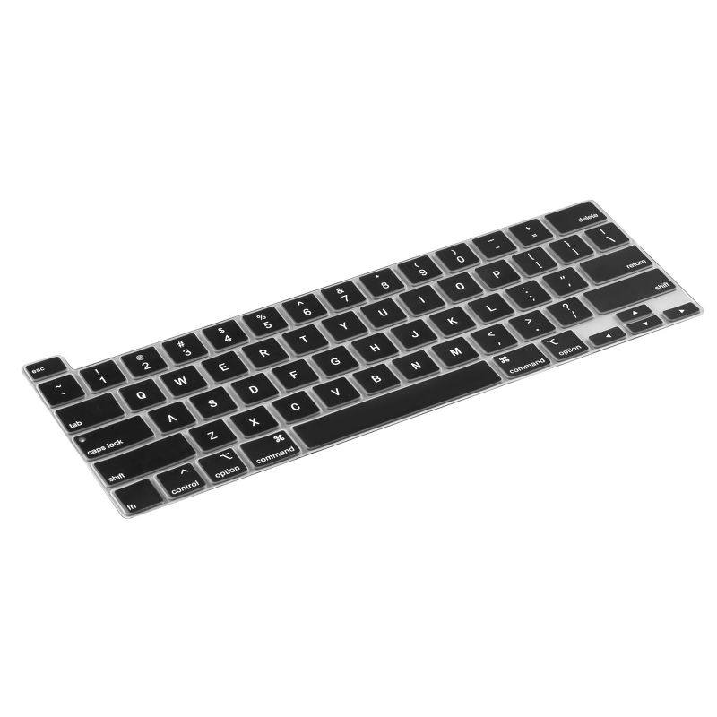 Insten Keyboard Cover Protector Compatible with 2020 Macbook Pro 13", Ultra Thin Silicone Skin, Tactile Feeling, Anti-Dust, Black, 1 of 10
