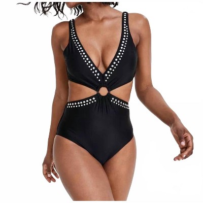 Women's Tell Me About It Stud One-piece Swimsuit - Bar III