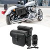 Unique Bargains Faux Leather Cycling Luggage Motorcycle Side Tool Saddlebag 1 Pair - 2 of 4