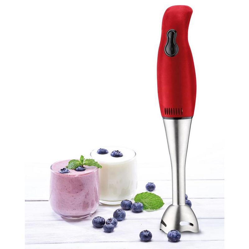 Courant 2-PACK 2-Speed Hand Blender with Stainless Steel Leg, Red, 2 of 3