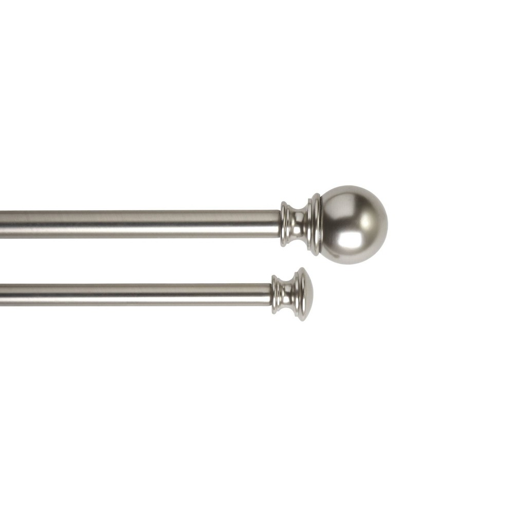Photos - Curtains & Drapes Loft by Umbra 66"-120" Ball Double Curtain Rod - Brushed Nickel
