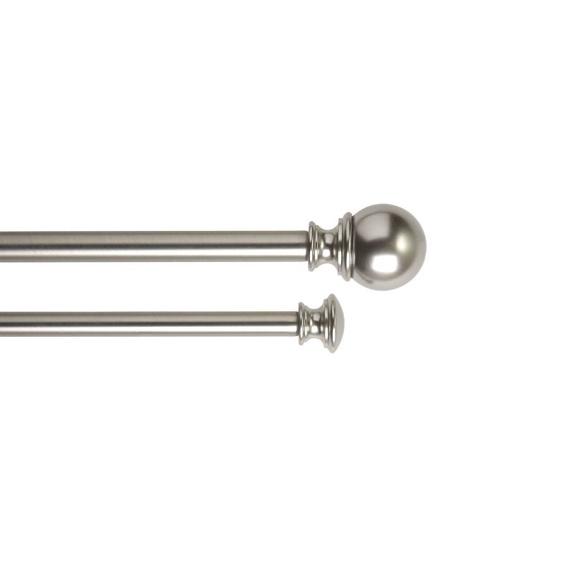 Loft by Umbra Ball Double Curtain Rod - Brushed Nickel, 1 of 10