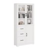 Karl Home 66.9in.H White Display Cabinet Storage Cabinet with 3 Doors 3 Drawers 5 Shelves Modern Style - 3 of 4