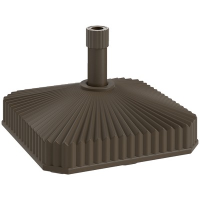Outsunny Patio Umbrella Base Holder Outdoor Umbrella Stand, Filled Up to 42lbs with Stand or 33lbs with Water for Garden Poolside