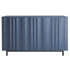 47.2" MDF Buffet Sideboard Cabinet with 2 Doors, Drawers, Adjustable Shelves and Metal Legs Wave Pattern for Dining Room, - 3 of 4