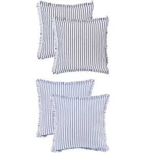 REGALWOVEN 4 Pcs Striped Boho Throw Pillow Cover with Tassels Fringe for Home Decoration - 1 of 4