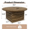 Dyonery Modern Rectangle/Round Coffee Table for Living Room,Engineered Wood Center Coffee Tables for Office Wooden Cocktail Tea Accent Table - 2 of 4