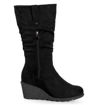 Women's Wide Fit Imperial Tall Boot - Black | EVANS