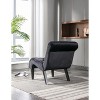Ridstar Upholstered Modern Velvet Accent Chair With Wooden Legs For Reading, Living Room-Black - 4 of 4