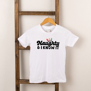 The Juniper Shop Naughty And I Know It Lights Toddler Short Sleeve Tee - 1 of 2