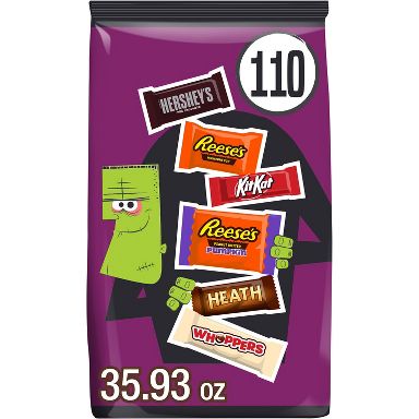 HERSHEY'S Chocolate Assorted Halloween Candy Miniatures Bulk Bag - 35.93oz/110ct