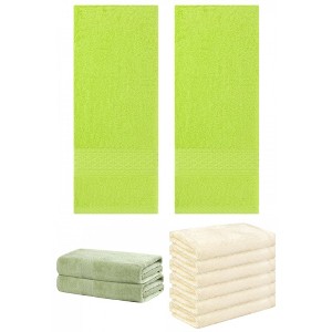 REGALWOVEN Absorbent Solid Bath Hand Face Cloths Cotton Towels 3 Piece Sets - 1 of 4