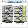 Acekool 50" Heavy-Duty 6-Tier Metal Ferret Cage with Hammock, Ramps, Large Pet Habitat for Ferrets & Chinchillas, 58.6" Tall - 3 of 4