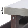 Isabel Outdoor Kitchen Island with Storage Cabinet, Solid Wood Patio Bar Cart with Stainless Steel Table Top, Outdoor Furniture - The Pop Home - 4 of 4