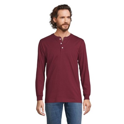Lands' End Men's Super-T Long Sleeve Henley Shirt