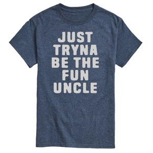 Men's - Instant Message - Just Tryna Be The Fun Uncle Short Sleeve Graphic T-Shirt - 1 of 4