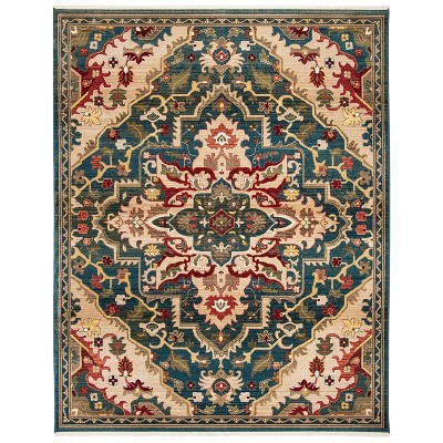 Safavieh Kashan Collection KSN306M Blue / Red Rug - 2' 6 x 8