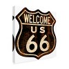Trademark Fine Art - "Route 66 Distressed Welcome" Outdoor Canvas - 2 of 4