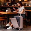 20"Carry-On Suitcase & 14" Cosmetic Case Set, Front Opening Luggage with Spinner Wheels & Combination Lock - ModernLuxe - 2 of 4