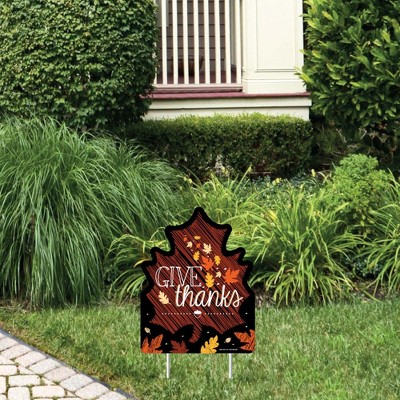 Big Dot Of Happiness Give Thanks - Outdoor Lawn Sign - Thanksgiving ...