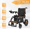 KERDOM Electric Wheelchair, Foldable Wheelchair for Adults, Lightweight Motorized Wheelchair with 15+ Long Travel Range, All Terrain - 3 of 4