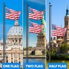 SILVEL 25FT Matte Black Heavy Duty Outdoor Ground Flagpole Kit with 3x5 US Flag for Residential Commercial Use - 3 of 4