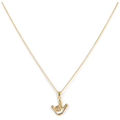 Gold Plated I Love You Pendant Necklace | ETHICGOODS