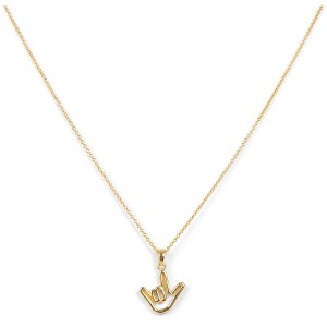 Gold Plated I Love You Pendant Necklace | ETHICGOODS - 1 of 2