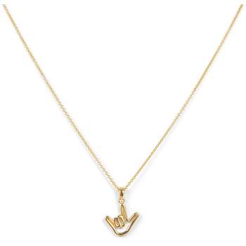 Gold Plated I Love You Pendant Necklace | ETHICGOODS