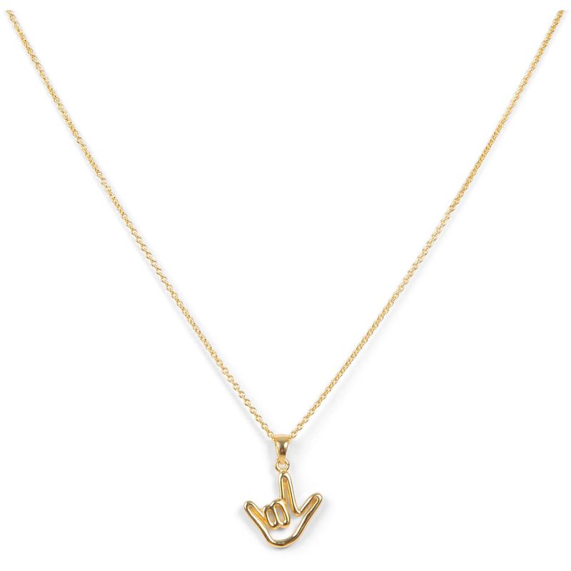 Gold Plated I Love You Pendant Necklace | ETHICGOODS, 1 of 3