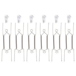 Unique Bargains Stainless Steel Invisible Design Wall Decorative Plate Hanger - 1 of 4