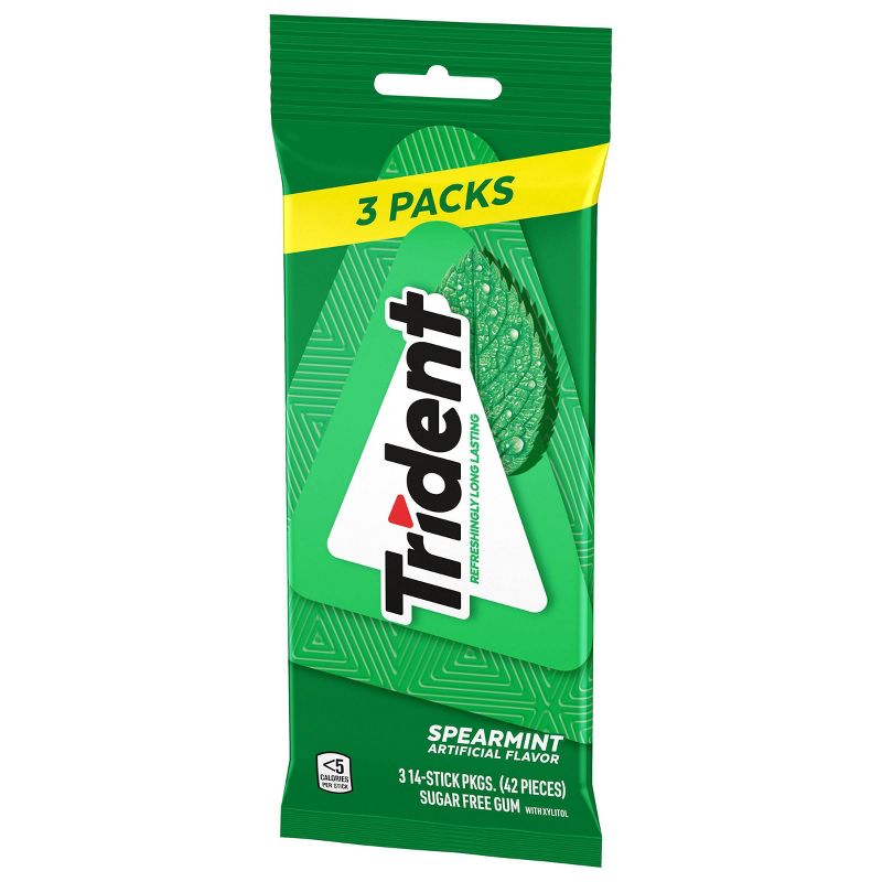 Trident Spearmint Sugar Free Gum - 3ct/2.8oz, 5 of 13