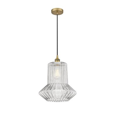 Springwater - 1 Light Cord Hung Mini Pendant In Industrial Style-15.75 Inches Tall and 12 Inches Wide