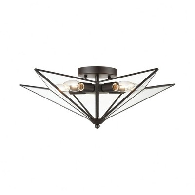 Elk Home Moravian Star 5 - Light Flush Mount in  Oil Rubbed Bronze