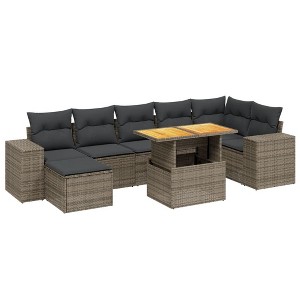 vidaXL Garden Sofa Set Grey - 1 of 4