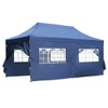Whisen 10 x 20 Pop Up Canopy Tent with Sidewalls and Roller Bag, Heavy Duty Party Tent, Height Adjustable - 2 of 4
