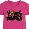 Girls' - Instant Message - Howdy Pumpkin Fitted Short Sleeve Graphic T-Shirt - 2 of 4