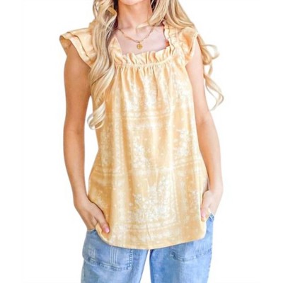 Women's There She Goes Flutter Sleeve Top - And The Why