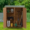 NicBex 64 Inch Tall Outdoor Storage Shed with Lockable Door,Detachable Shelves and Pitch Roof for Garden/Patio/Backyard - 2 of 4