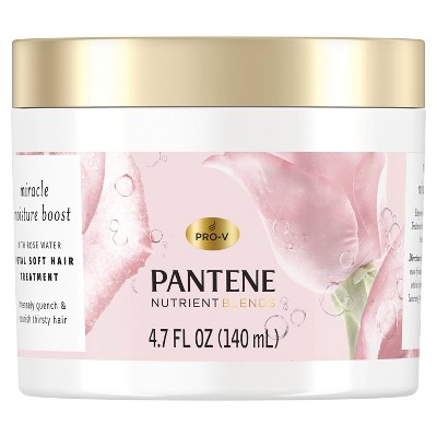 Pantene Soft Hair Treatment with Rose Water Miracle Moisture Boost, Nutrient Blends - 4.7 fl oz