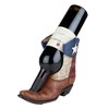 Foster & Rye Lone Star Boot Bottle Holder, Holds Single Standard Wine Bottle, Detailed Polyresin with Velvet Backing, Multicolor, Set of 1 - 2 of 4
