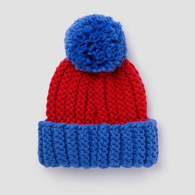 Toddler Spider-Man Beanie with Pom - Red OSFM