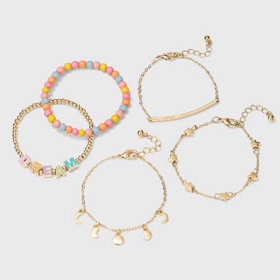 Girls' 5pk Dream and Star Bracelets - Cat & Jack™