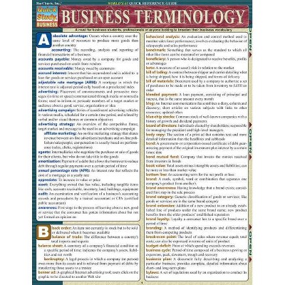 Business Terminology - (Quickstudy: Business) by  Jason Scerbo (Poster)