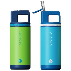 ALPINE Flip 'N Sip Kids Insulated Water Bottle With Straw - 16oz Kids Water Bottle - 1 of 4