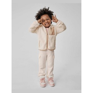 The Children's Place Toddler Active Garment Dyed Premium Fleece Wide Leg Cargo Lounge Pants - 1 of 4