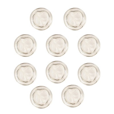 Unique Bargains Women's Round Buttons for Clothes Beige 10 Pcs