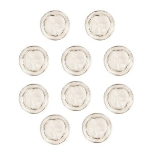 Unique Bargains Women's Round Buttons for Clothes Beige 10 Pcs - 1 of 4